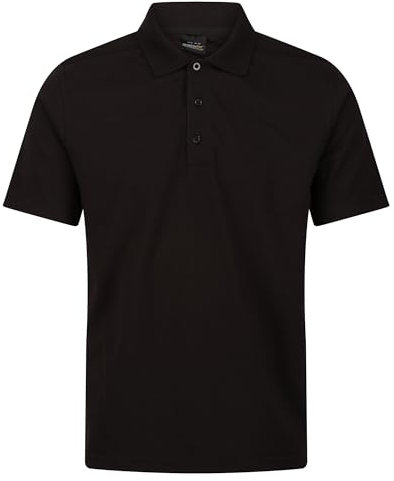 Regatta Professional Mens Pro 65/35 Short Sleeve Polo t Shirt Base Layer Black