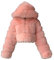 Kunstpelz Mantel Damen Winterjacke Kurz Kunstpelz Mäntel Langärmlig Reißverschluss PlüSchjacke Winter Pelzmantel mit Kaputze Unifarben Rundhals Felljacke Leger Outwear Oberteile Tops