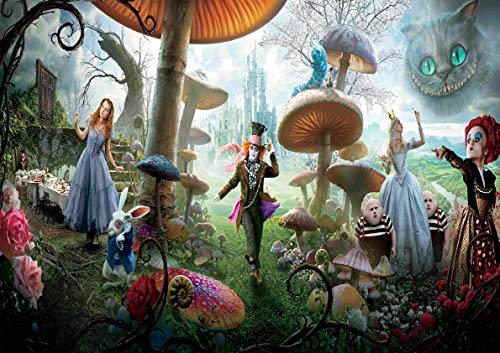TSALF Poster Kunstdrucke Kein Rahmen Tim Burton Poster Alice im Wunderland Alice im Wunderland Wandkunst 60x90cm