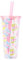 Silver Buffalo Sanrio Hello Kitty Boba-Becher mit Milchkarton-Muster, Kunststoff, mit Deckel und breitem Strohhalm, 680 ml