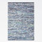 MY-RUG Fleckerlteppich bunt 160 x 230 cm - Grau Blau, handgewebt, recycelte Baumwolle als Flickenteppich gestreift und moderner Kelim Chindi Teppich Rajesh
