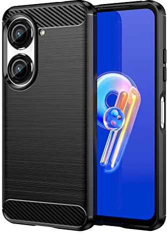 YKNIUFLY Handyhülle für Asus Zenfone 10 Hülle, Weiches TPU, Sturzsicher, Stoßfest, Schutzhülle für Asus Zenfone 10.(Schwarz)