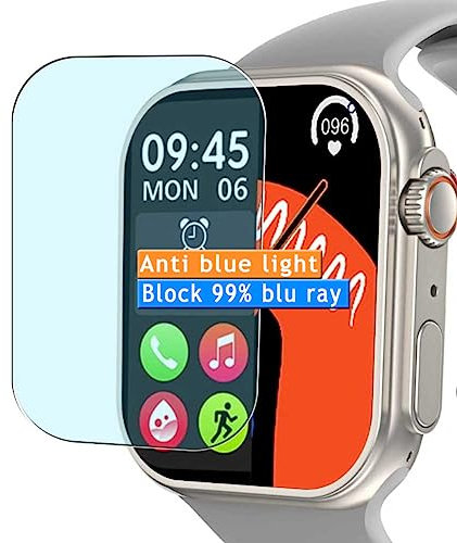Vaxson 3 Stück Anti Blaulicht Schutzfolie kompatibel mit FGAITH S8 ULTRA N8 ULTRA Q WAWTCH PRO 2.1 Bluelight folie folien Displayschutzfolie ( nicht Panzer Schutz Glas folie nicht PanzerGlas )