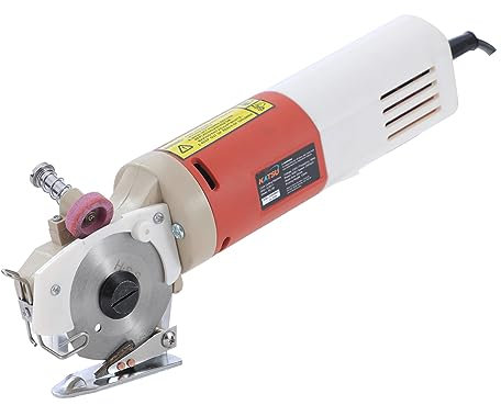 KATSU Taglierina Elettrica per Tessuti, Lama Diametro 65mm e 22mm Spessore di Taglio Massimo, Ideale per Tessile Pelle Taglio Carta, Lama Extra Inclusa 103911
