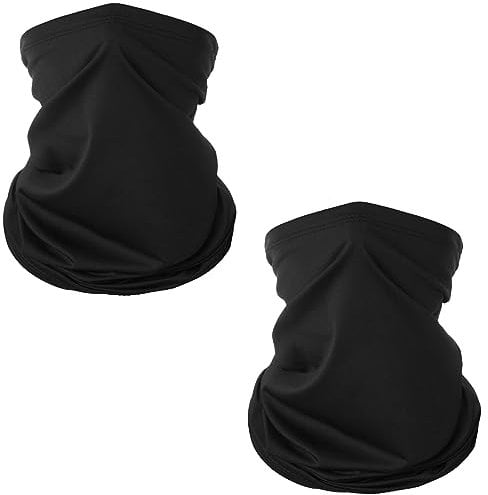 HXC Multifunctional Headwear 2 Pack Face Coverings Bandana Elastic Neck Gaiters Snood UV Resistence for Men &Women Elastic Windproof Face Mask for Sports