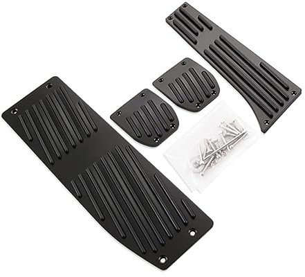 Auto Pedale Pedalabdeckung Für BM-W X1 E30 E36 E39 E46 E87 E90 E91 E92 E93 M3, Auto Edelstahl Gaspedal Bremspedale Abdeckung Anti-Rutsch Pedalkappen Interieur Zubehör,A/Black 4PCS Manual