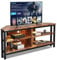Dripex TV Stand Cabinet with LED Lighting, Corner Cabinet TV Unit for up to 50 Inch TV with Open Gaming Entertainment Center Shelves Vintage Industrial TV Standchest(106x36x45.5 CM)
