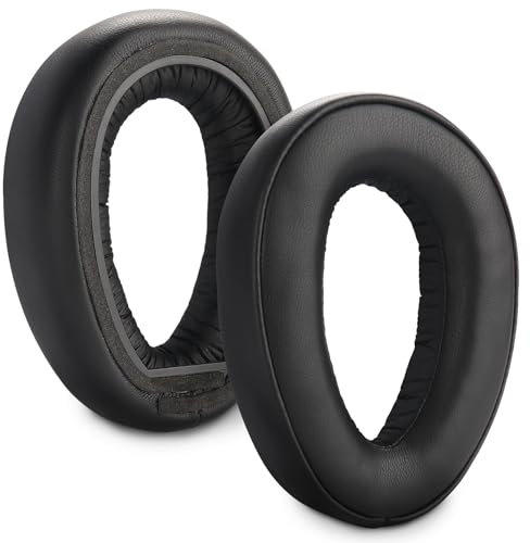Sodorous Ersatz-Ohrpolster, kompatibel mit Sennheiser PXC550, PXC 550-II Wireless, MB 660 UC, MB 660 UC MC Kopfhörer, schwarz, Memory-Schaum, Leder