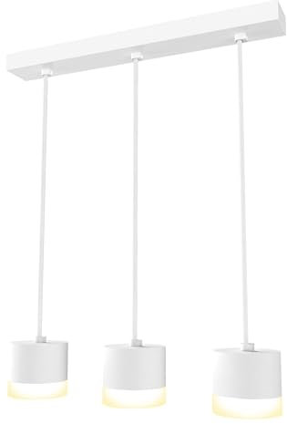 SSC-LUXon VORA Pendelleuchte 3-flammig weiß - Hängelampe mit einstellbarer Lichtfarbe warmweiß neutralweiß kaltweiß - Esstischlampe 230V 3W