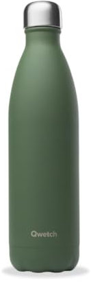 Qwetch - Bouteille Isotherme Originals Kaki 750ml - 24h Froid et 12h Chaud - Etanche, Sans BPA & Réutilisable - Gourde inox isotherme pour Sport, Voyage, Bureau, Randonnée