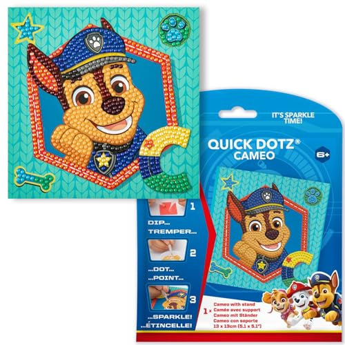 DIAMOND DOTZ Paw Patrol Chase Kit de peinture diamant pour adultes – Kit d'art diamant – Kit créatif relaxant avec strass Dotz