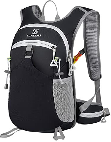 Generic Kleine Rucksäcke Für Damen Samt 12l Radfahren Wasserdichter Ultraleichter Outdoor-Sport Faltbarer Kletterrucksack Fahrradrucksack Zum Wandern Wander Rucksäcke Groß (Black, One Size)