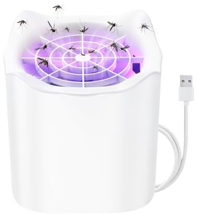 Insektenvernichter, elektrischer Mückenvernichter für den Innenbereich, Fliegende Insektenfalle, Plug-in-Mückenmottenfänger, Fliegenfänger, Nachtlicht, UV-Lockstofffänger, Küche, Schlafzimmer, Büro