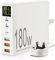 USB Charging Station, Sanicata 180W 6-Port USB C Charger for Multiple Devices, GaN USB Charging with LCD Display, Multiport USB Charger Block for iPad iPhone Galaxy Android-White