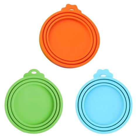 Tierfutter Dosendeckel,3 Stück Universal Silikon Deckel für Dosen für Tierfutter,3 in 1 Universal Dosendeckel für Katzen- und Hundefutter Dosen mit einem Durchmesser von 6.5CM, 7.5CM und 8.5CM
