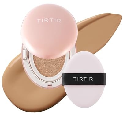 TIRTIR Korean Cushion Foundation 29N In Minigröße, Mit Rosafarbenem Kissen, Koranische Kissengrundierung (0,15 Fl Oz), Naturbeige