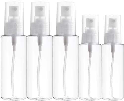 MonoFresh 5Pcs Flacon Spray Vide, 20ML10ML Vaporisateur Vide, Flacon Parfum Vide Transparent, Bouteille Spray Vide Réutilisables, Bouteilles Pulvérisation pour Parfum, Lotion, Shampoing