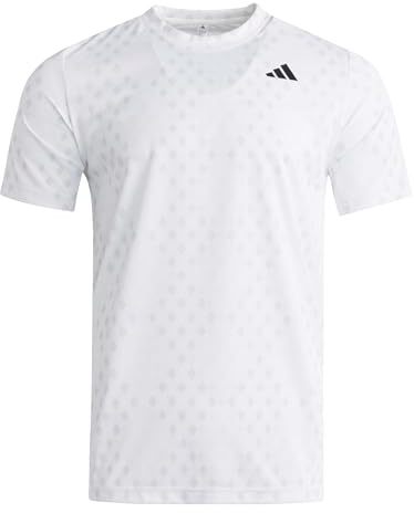 adidas Men's Club Tennis Climacool Graphic T-Shirt, White/Dash Grey/Grey, S