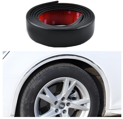 JNNJ Universal Auto Kotflügel Verbreiterung, Kotflügelverbreiterung Auto Radlauf Radlaufleiste Radabdeckung, Auto-Radkastenverkleidung, Universal Gummi Autos Radkasten Schutz Anti-Kollision(Schwarz)