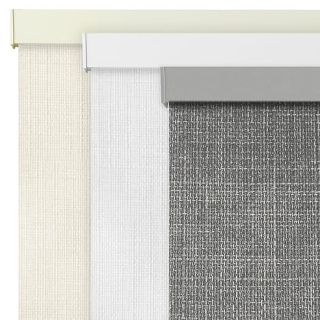 AOSKY Linen Roller Blinds Shades for Indoor Windows Pull Down Cordless Blackout Black Out Window Shade 35 Inch Blinds for Home Dark Grey