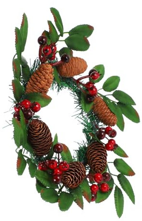Cabilock De Piñas Navideña Artificial Elegante Decoración Colgante para Puerta De Entrada para Navidad Adorno para Fiesta