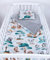 Babylux Babydecke 75x100 cm mit Kissen 30x35 cm – Kuscheldecke aus Minky & Baumwolle – Krabbeldecke für Kinderwagen, Babybett & Spielgruppe (K148 - Grau + Dschungel)