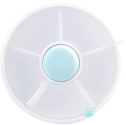 New GoBe Kids Snack-Spinner – wiederverwendbarer Snackbehälter mit 5 Fächern Spender und Deckel | BPA- und PVC-frei | spülmaschinenfest | kein Verschütten, auslaufsicher