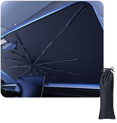 CDEFG Compatible con Renault Symbioz 2025 2026 Parasol Coche Delantero Parasol Coche Paraguas Plegable con Anti UV Rayos Parabrisas Coche Bloque Calor UV Symbioz E-Tech Hybrid Accesorios