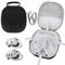 Plowaroe Mini Tasche für Meta Quest 3 Hartschalentasche für VR 3 Brille Zubehör Eva Tragetasche Handheld Aufhängestasche Oculus Quest 3 Zubehör nur kompatibel mit Kopfhörern und Controller (schwarz)