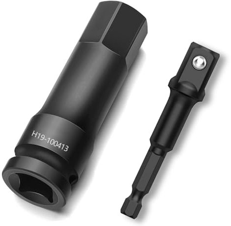 19mm Unistrut Socket Set, 1/2 Drive Heavy Duty Carbon Steel with A Socket Adapter for Car Repair