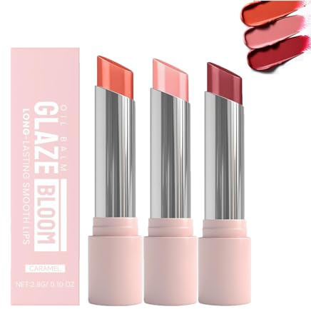 3 Stück Lifter Glaze Lip Balm, Lippenbalsam mit 24 Stunden glattem, lang anhaltendem, Nicht Klebendem, Feuchtigkeitsspendendem Glanz, Lang Anhaltendes, für alle Hauttöne
