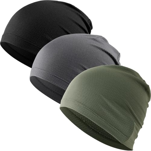 WTACTFUL 3 Stück - Laufmütze Herren und Damen Sportmütze Fahrrad Mütze Skull Cap Atmungsaktiv für Laufen Radfahren Klettern Jogging Fitness Outdoor