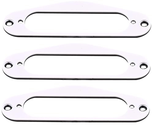 PAMINGONO 3 Stück Gitarren pickup ringe für Single Coil Tonabnehmer Stabile Ersatzteile Einfache Montage Langlebiges Zubehör für DIY Gitarren und Musikinstrumente