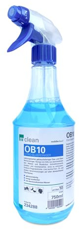 CleanClub OB10 Citro Glasreiniger 0,75 L – Streifenfreier Fenster- & Glasreiniger für Fenster, Spiegel und Glasflächen – Kraftvolle Glasreinigung mit frischem Citrusduft, Phosphatfrei