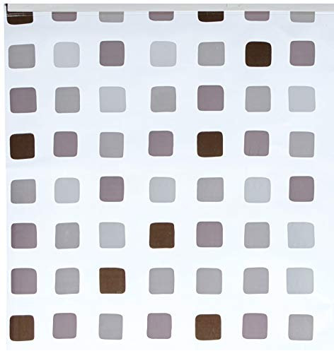 Kleine Wolke Cortina de Ducha, Bambú, Cuadrados Azul, 240 x 128 cm