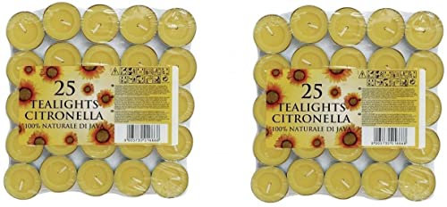 Lot de 50 bougies de jardin à la citronnelle
