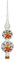 Jingle Bells Lauscha Christbaumspitze Christstern 5/6cm, Weiß, Klassisch, Weihnachten, Winter