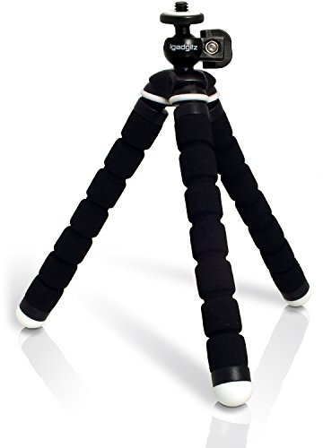 iGadgitz U3598 Lightweight Small Universal Flexible Foam Mini Tripod for Compact Cameras – Black