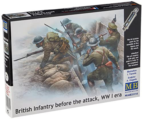 Maestro Box mB35114-1/35 Infantería británica Antes del Ataque, era de la Primera Guerra Mundial