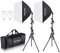 Neewer 700W Equivalent Softbox Lighting Kit, 2Pack UL Certified 5700K LED Lighting Bulbs, 24x24 inches Softboxes with E26 Socket, Photography Continuous Lighting Kit Photo Studio Equipment