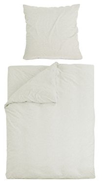 Dormisette Melange-Jersey Bettwäsche - Verschiedene Größen und Farben 775.988, Bettwäscheset 80 x 80 + 155 x 220 cm, beige