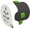 Q2 Power | Qdapter World to Europe | Universal-Reiseadapter mit Erdungsstecker | Kid Safe Stoßschutz | Spannung und Leistung 100V-1000W / 250V-2500WA