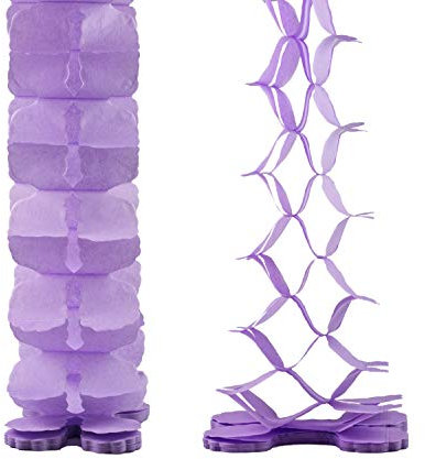 Creativery Papier Girlande 6 Meter (Flieder 462H) // Papiergirlande Hängedeko Raumdeko Party Geburtstag Raumdekoration Deko