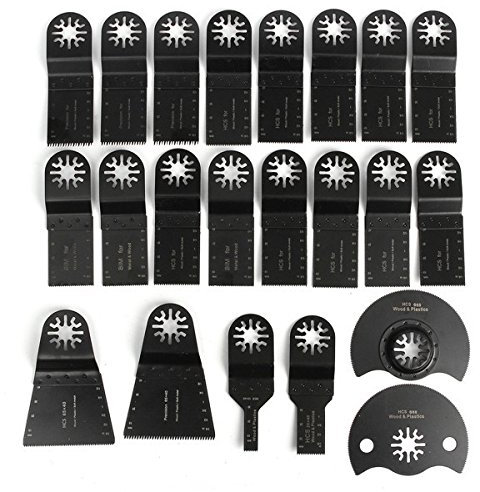 MASUNN 22pcs Oscillating Multi Tool Saw Blade Kit for Multimaster Fein Bosch Makita