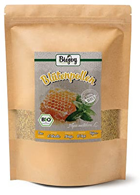 Biojoy Polen de Abeja Ecológico (1 kg), puro y natural, sin aditivos