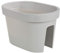 URBNLIVING - Fioriera da giardino, balcone, ringhiera, ponte, in plastica, per fiori, erbe aromatiche, verdure (1, ovale grigio)