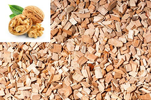 Fashion-Sonderposten Premium Wood Chips Räucherchips Holz FEIN BBQ Grill Smoker Buche,Kirsche u.v NEU (4,5KG, Walnuss)