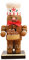 basku Christmas Nutcracker Figurine, Wooden Christmas Nutcracker, Weihnachtsmann/Schneemann/Pinguin/Lebkuchenmann Nussknacker Actionfiguren Spielzeug, Zuhause/Büro/Weihnachtsdekoration