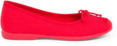 Pisamonas Bailarinas Niña Manoletina Tela Lacito Talla 31 Color Rojo