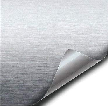 Pellicola adesiva Car Wrapping ALLUMINIO SATINATO SILVER SPAZZOLATO (60x100 cm)